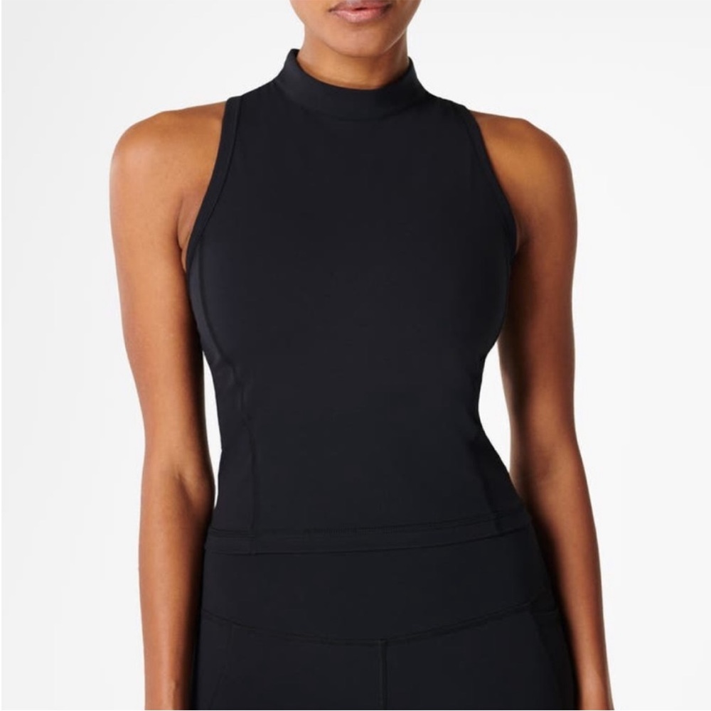 Sweaty Betty Power Zip Back Workout Tank To Black Sz L
